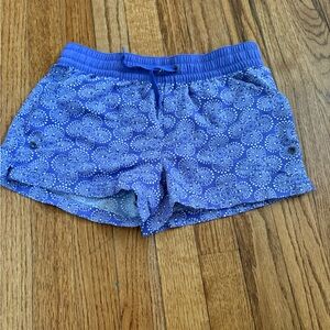 Patagonia Royal Blue Geometric Athletic Shorts